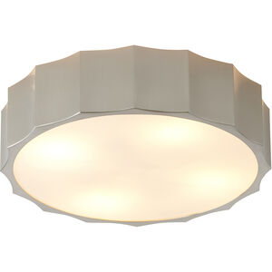 Canada 2 Light 12 inch Shiny Nickel Flush Mount Ceiling Light